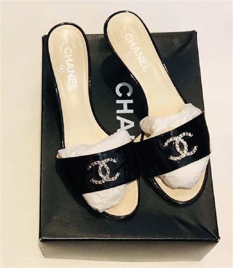 chanel slip omules|chanel sandals cc logo.